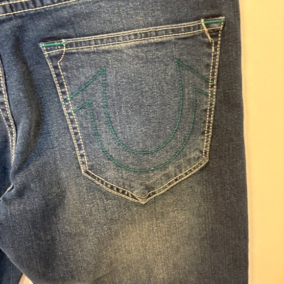 NWT True Religion Ricky Relaxed Straight Men’s Jeans Size 32 Denim Western - Picture 9 of 14